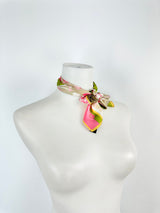 Coach Lime Green & Pink Monogram Scarf