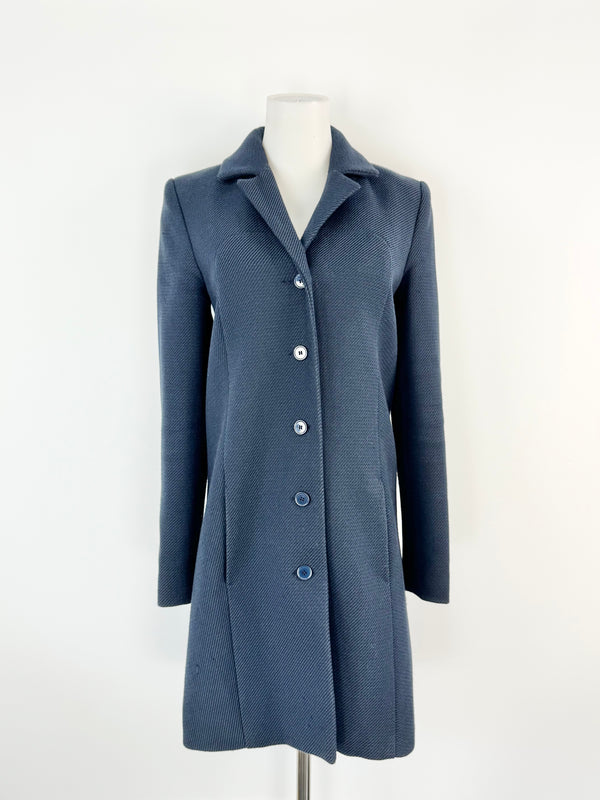 Carven x La Redoute Dark Blue Cotton Blend Coat - AU8
