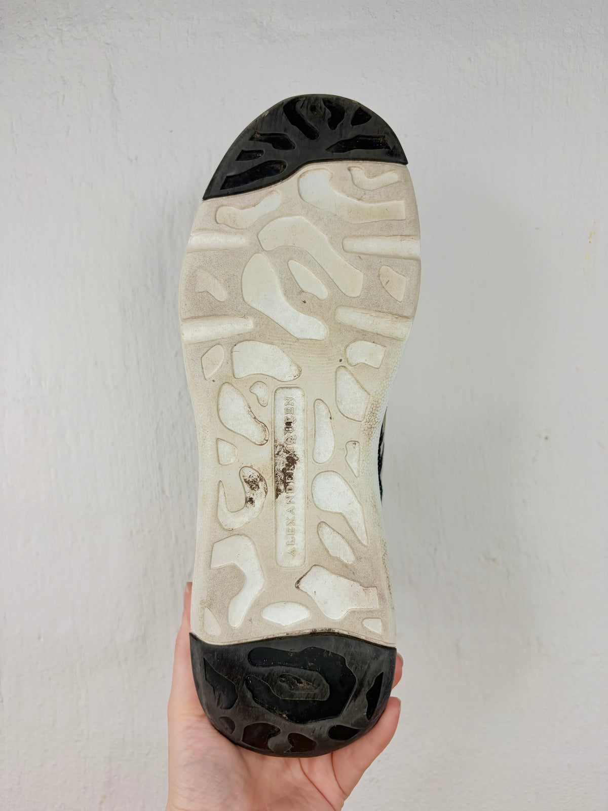 Alexander McQueen Oversized Patchwork Cocktail Silver Sneakers - EU42