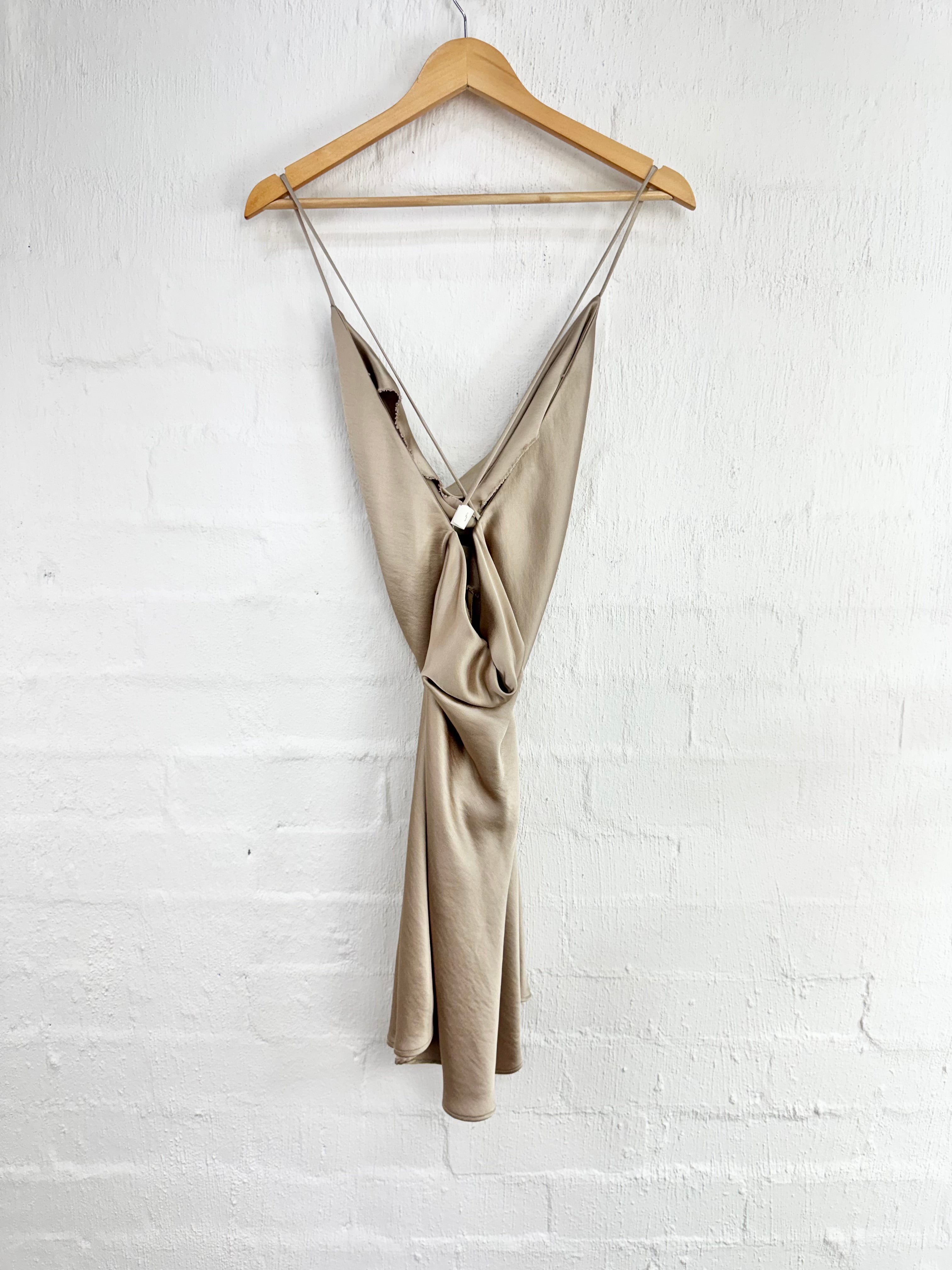 Bec + Bridge Champagne Bias Cut Dress - AU8