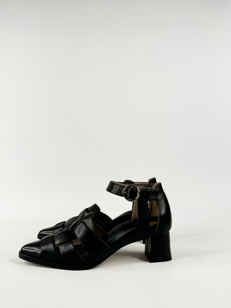 Bared Black Pardusco Sandals - EU39