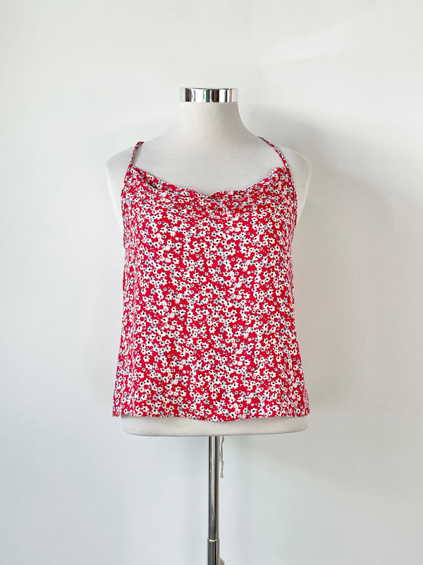 Bohemian Traders Red Floral Singlet Top - L