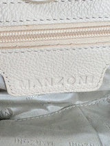 Manzoni Creamy Grained Leather Handbag
