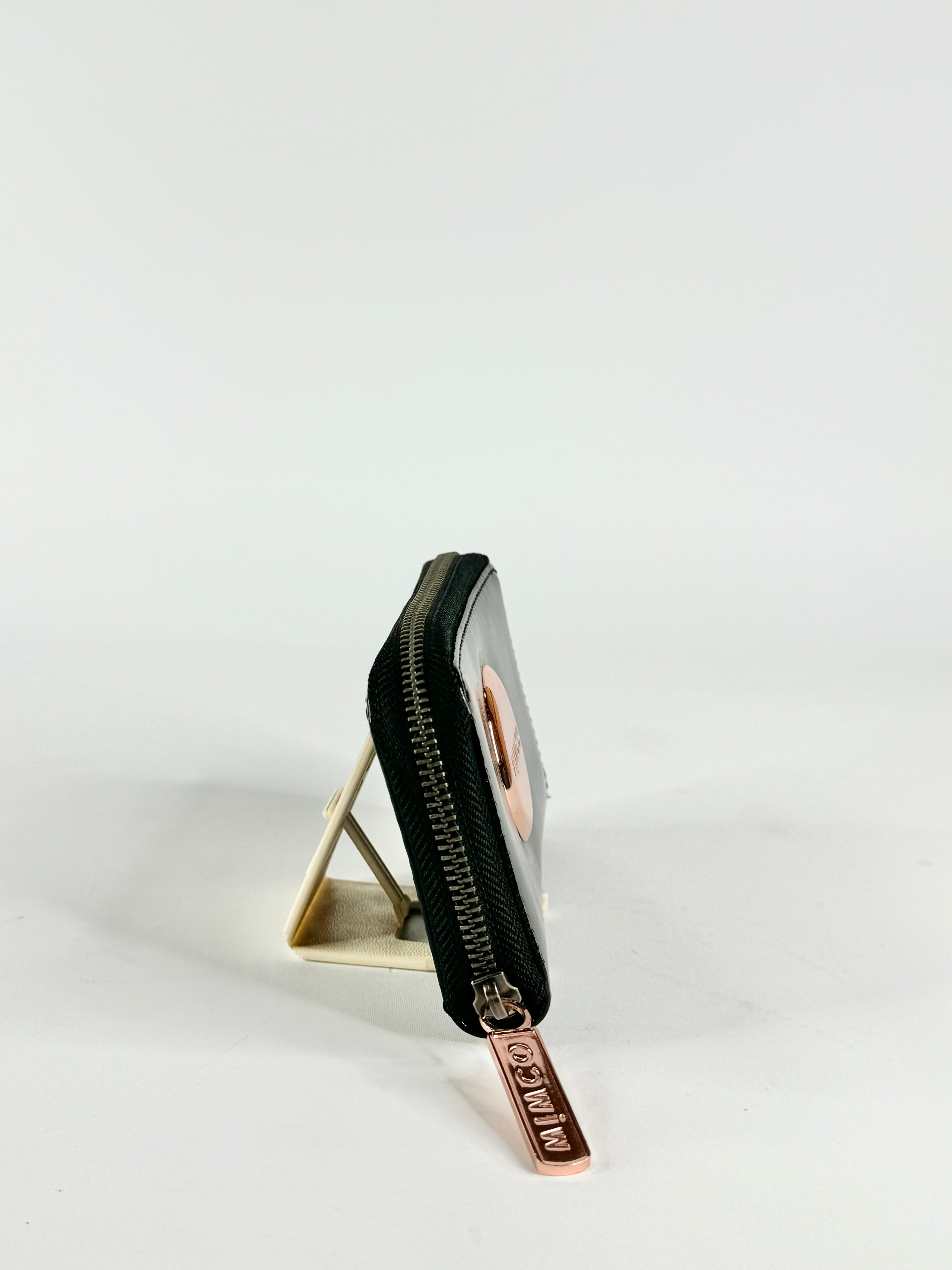 Mimco Patent Black Leather Wallet