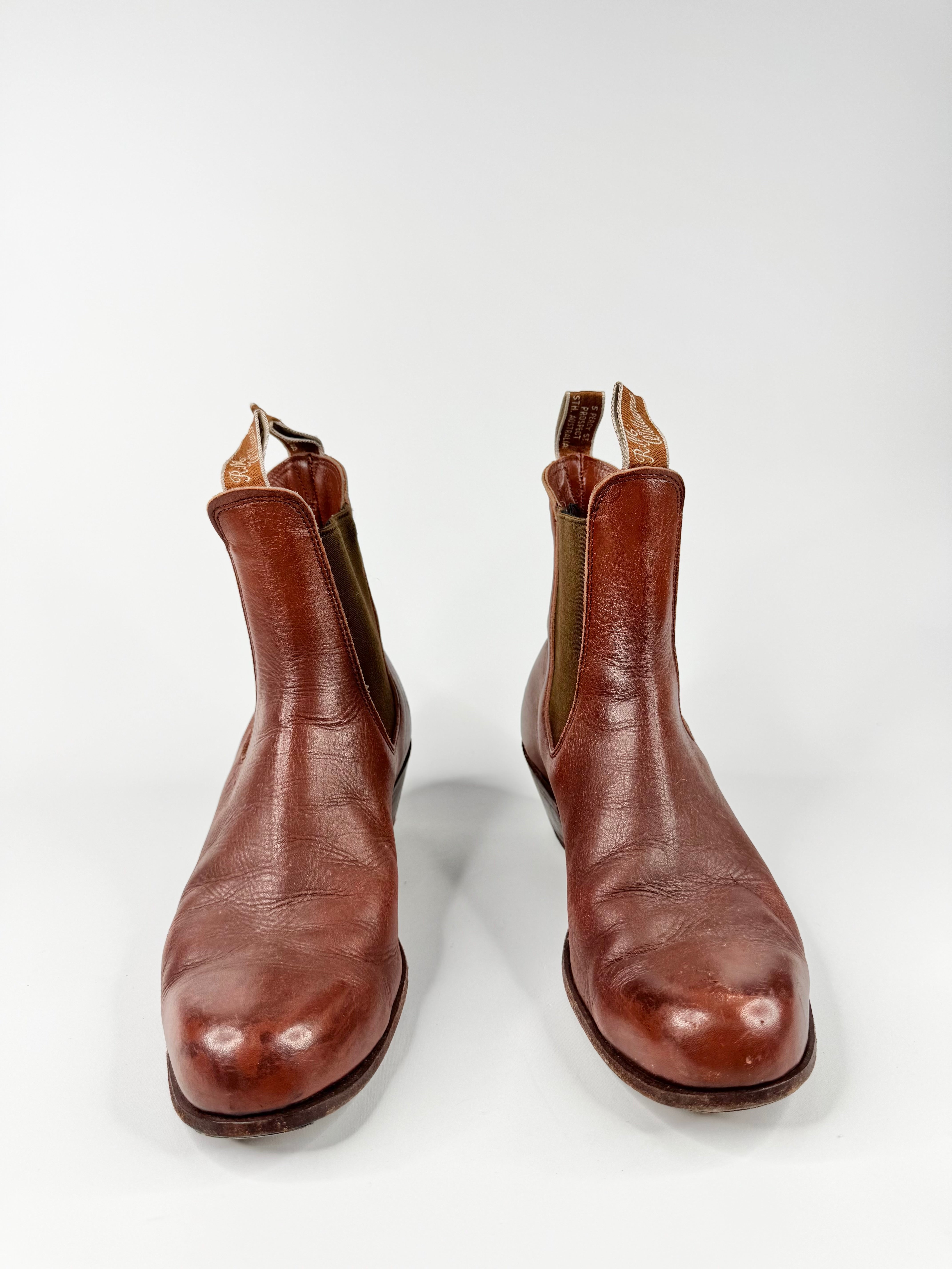 R.M. Williams Cuban Heel Chestnut Brown Boots -