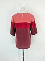 Manolo Triple-Toned Pink Silk Top - AU8/10
