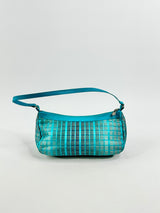 Jim Thompson Teal Plaid Mini Bag