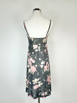 Zimmermann Pink Floral Grey Polyester Slip Dress - AU8