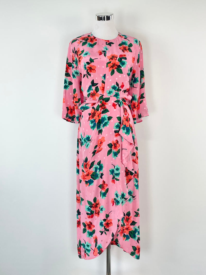 Essentiel Antwerp Pink Floral 'Vayen' Midi Dress - AU8