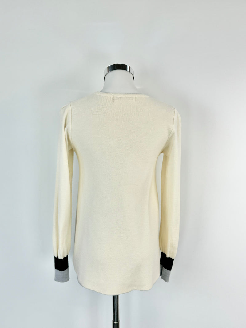 Cable Melbourne Cream Merino Wool Jumper - AU6/8