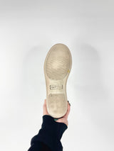 Lanvin Suede & Patent Leather Ash & Olive Sneakers - US8