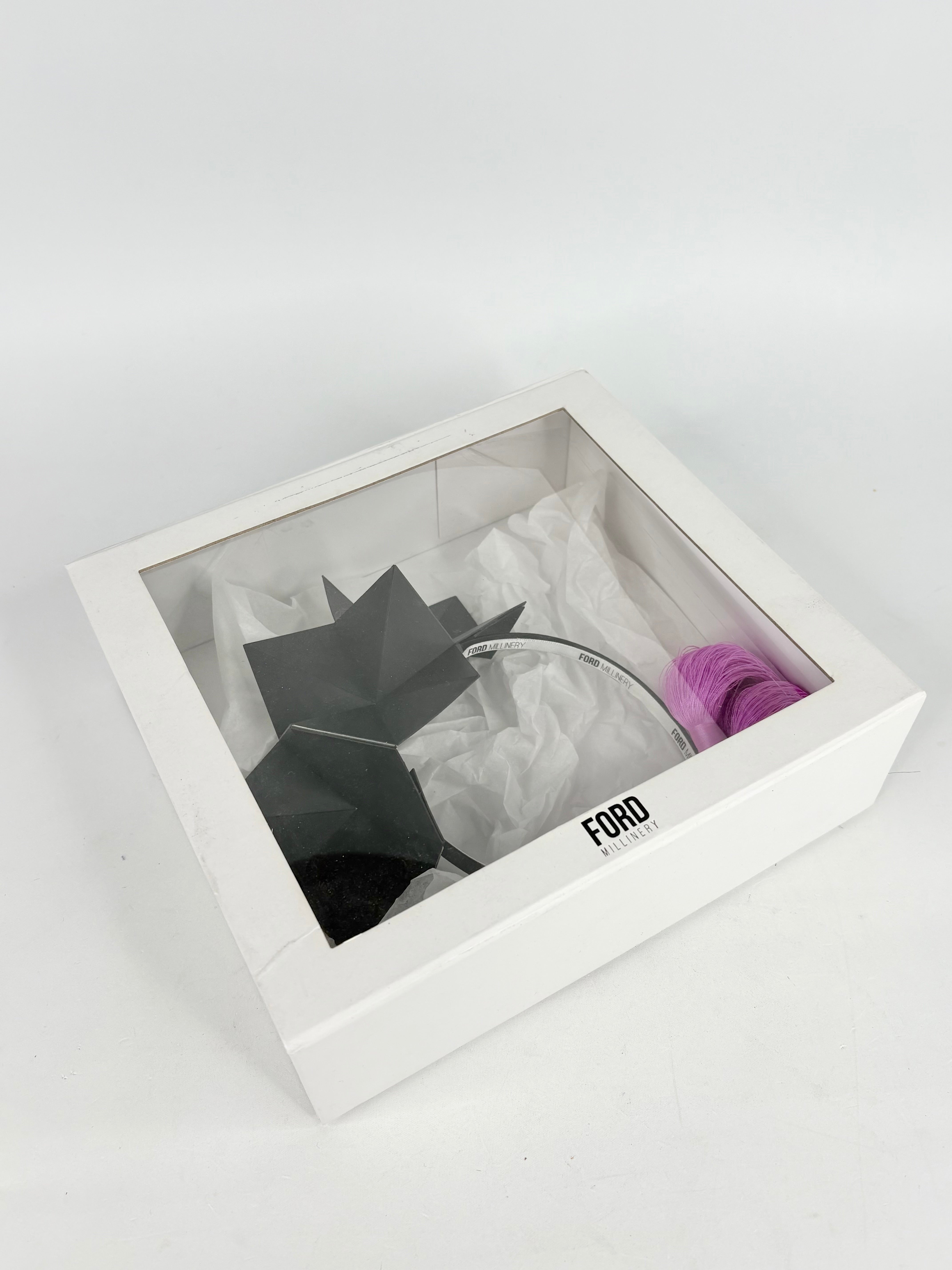 Ford Millinery Black Geometric Headband