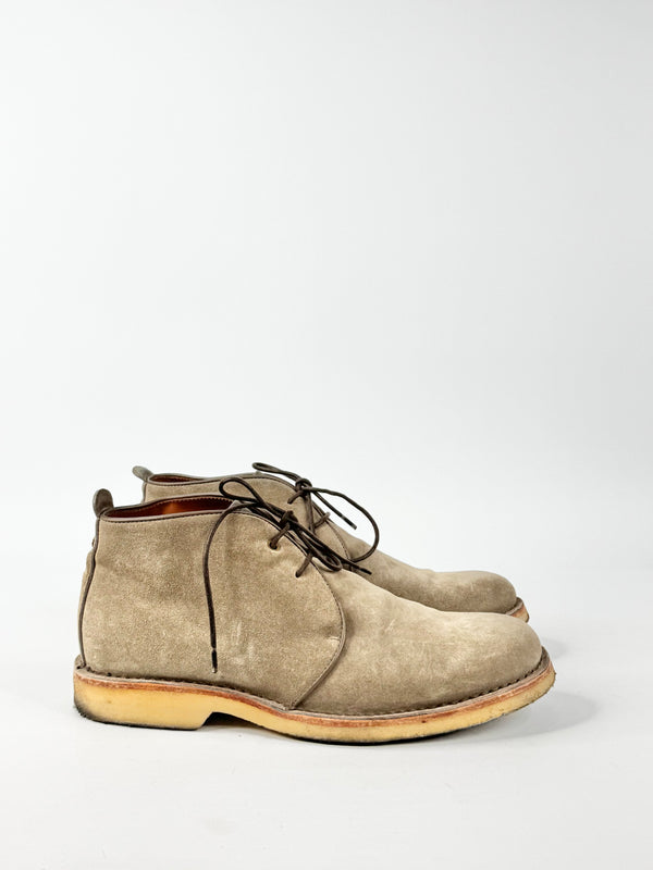 Zegna Suede Geige Lace Up Shoes - US8.5