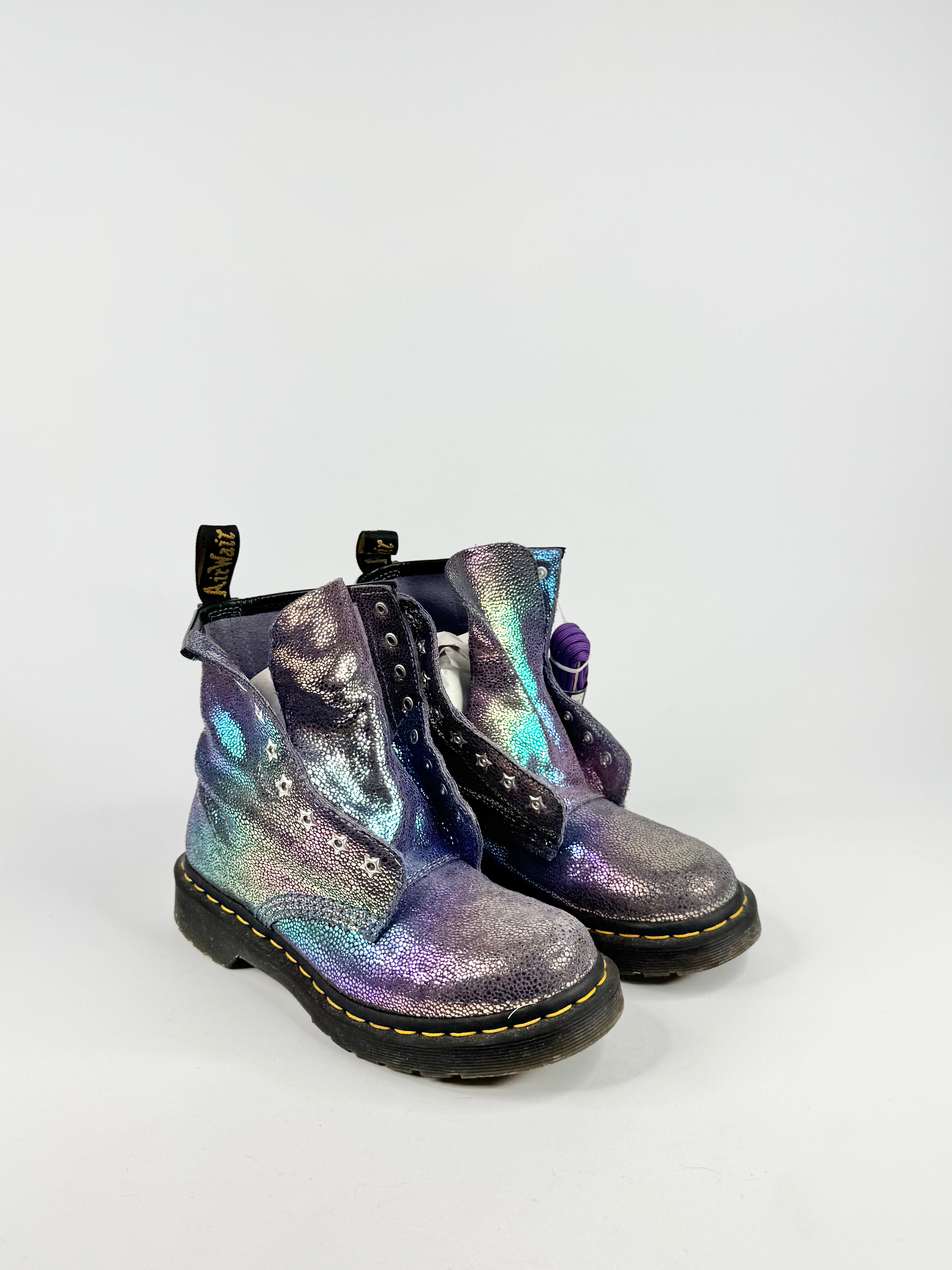 Doc Martens Violet Iridescent Mermaid Boots - EU37