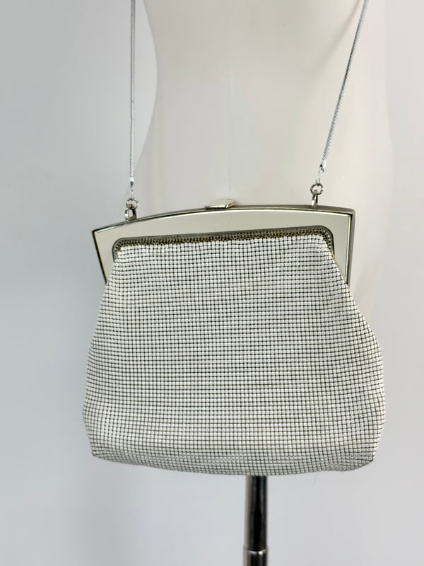 Vintage Glomesh Pearl-White Evening Bag