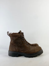Ecco Chocolate Brown Suede Lace Up Boots - EU43