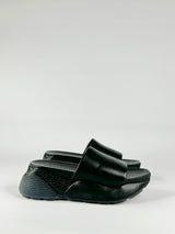 Stella McCartney Black Chunky Sole Slides - EU39