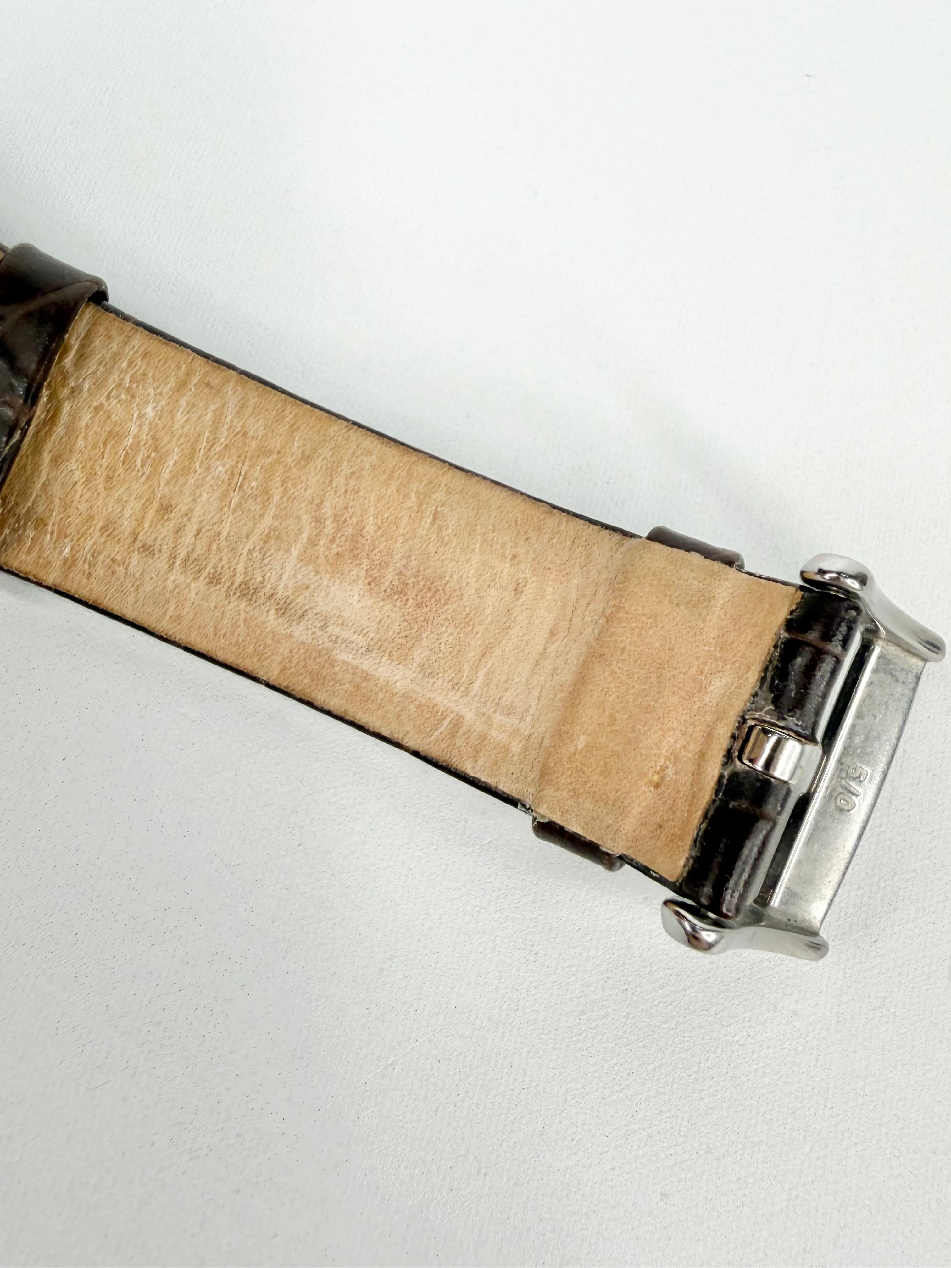 Swatch Black & Gold 'Town Hall' Croc Band Watch