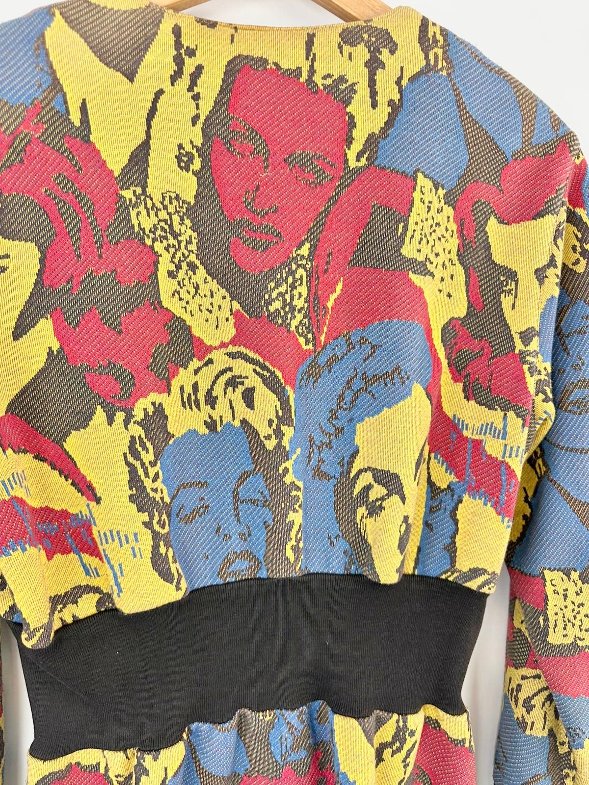 MFW Adele Palmer Pop Art Faces Long Sleeve Blazer - AU8/10
