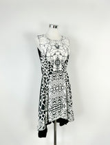 Shakuhachi Black & White Pattern Dress - AU8