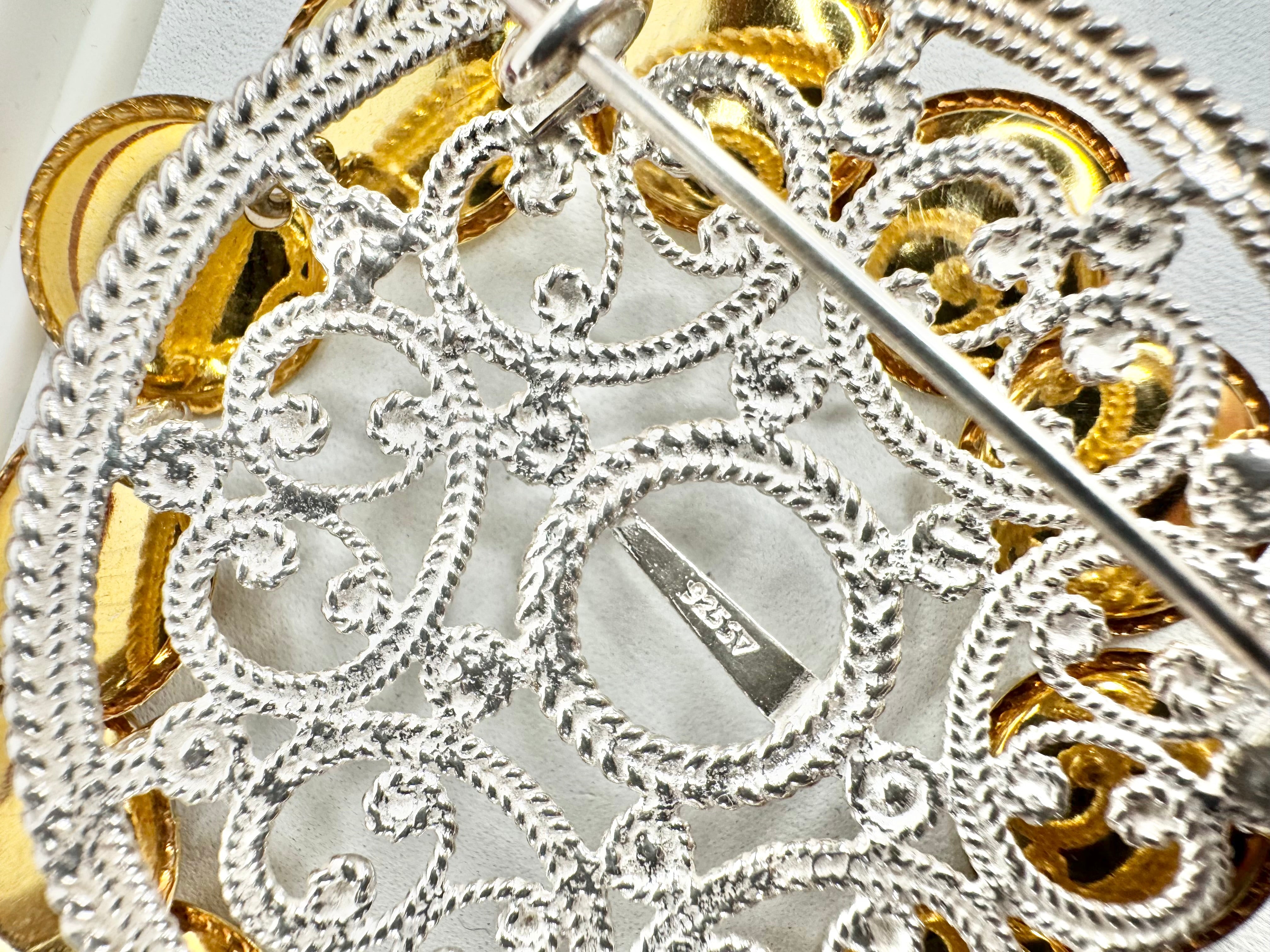 Vintage Norwegian Solje Brooch in 925 Silver