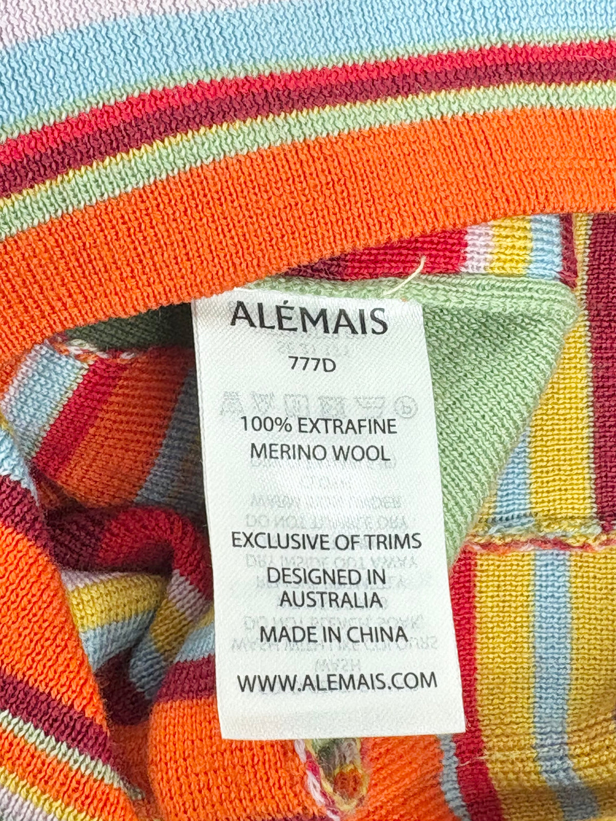 Alémais Multicolour 'Alexandra' Stripe Dress - AU6/8