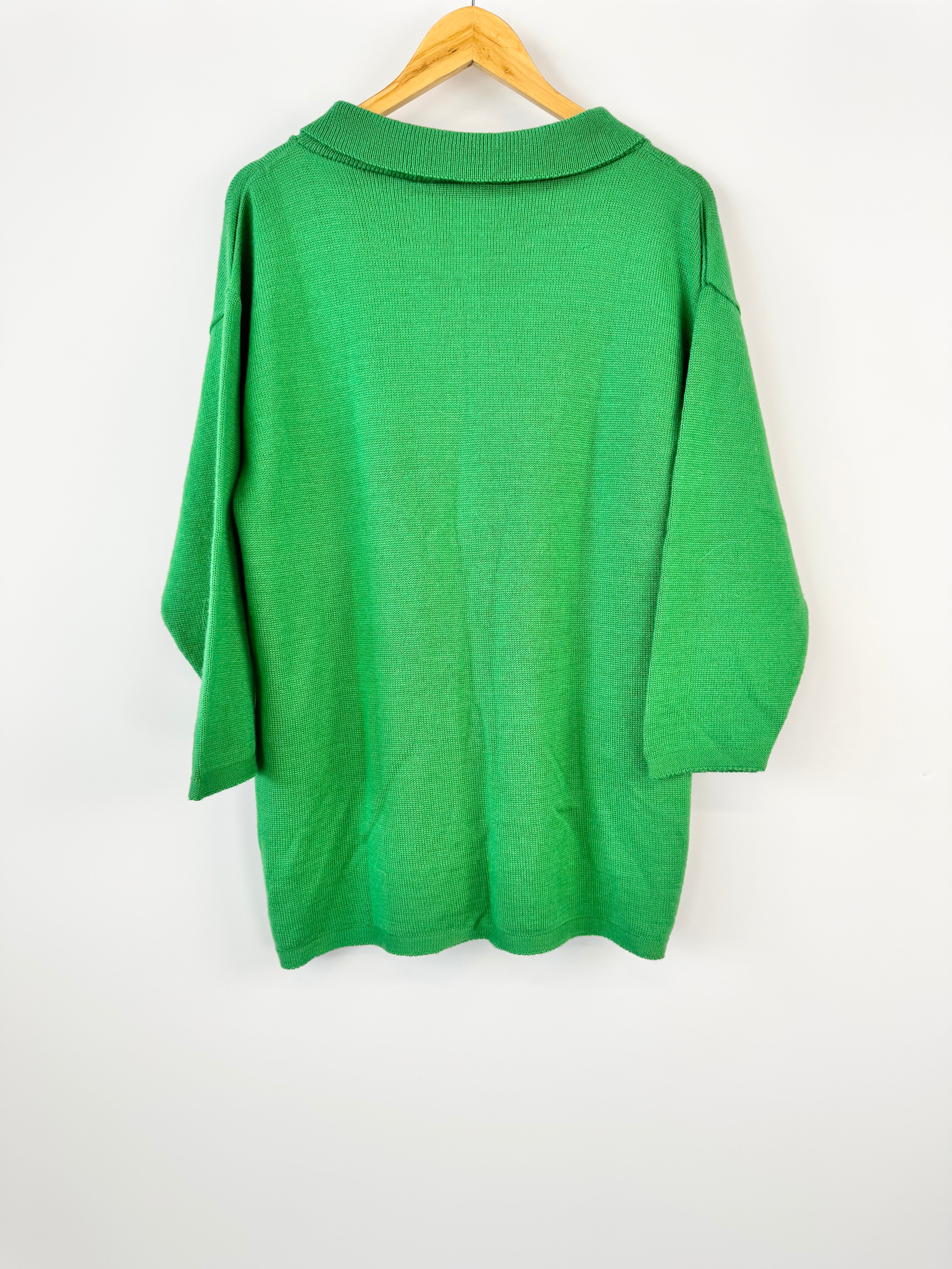 PTO GREEN FULL ZIP CARDIGAN - AU12