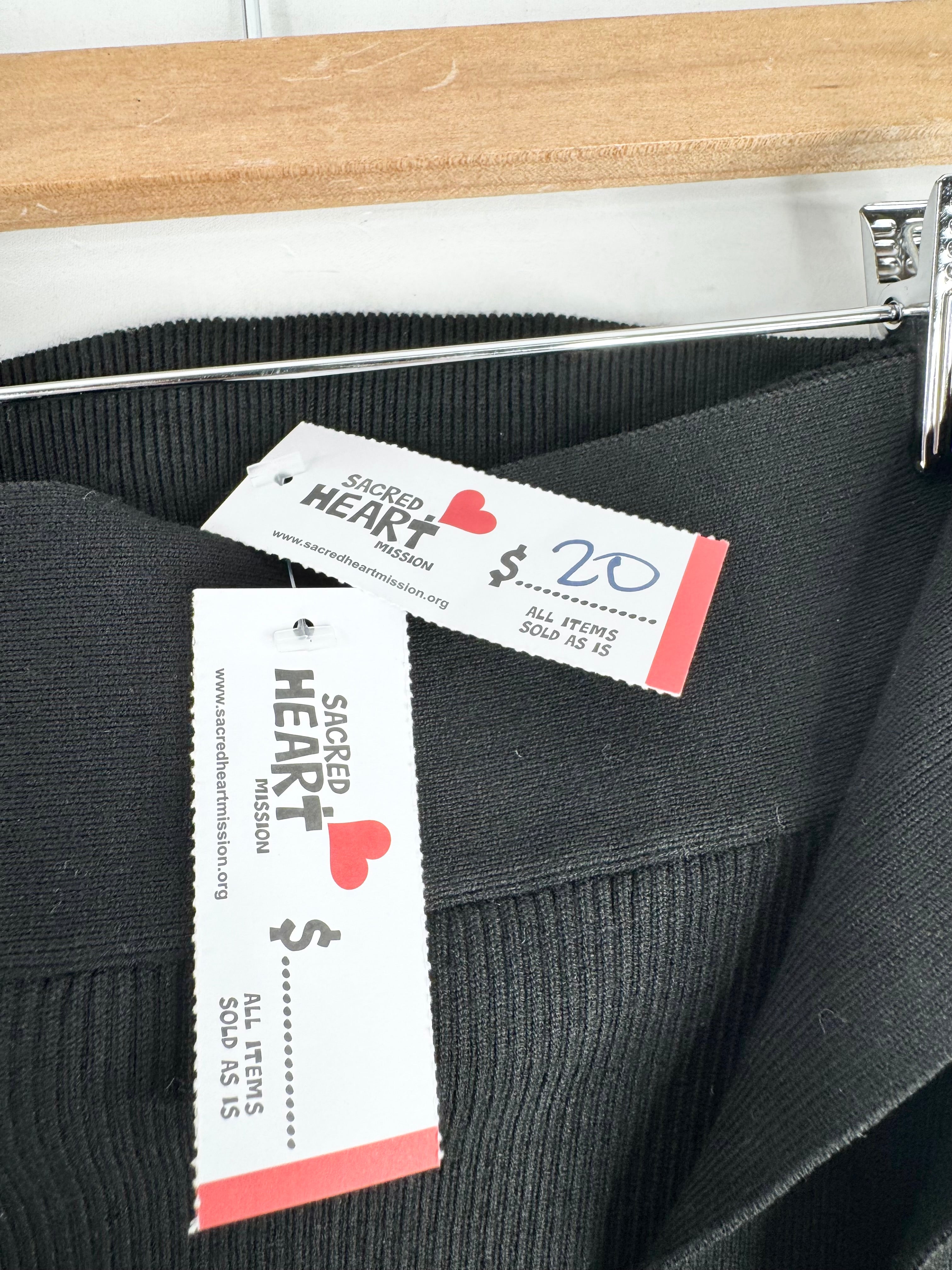 Mossman Black Knitted Wrap Skirt - AU8