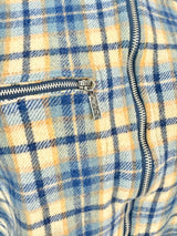 Corfu Jeans Blue & Yellow Wool Zipper Shirt - AU10/12