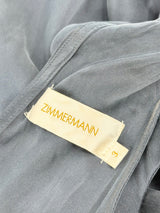 Zimmermann Midnight Blue Silk Halter-Neck Gown - AU14