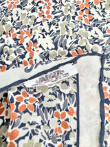 Vintage Jaeger London Microfloral Silk Scarf