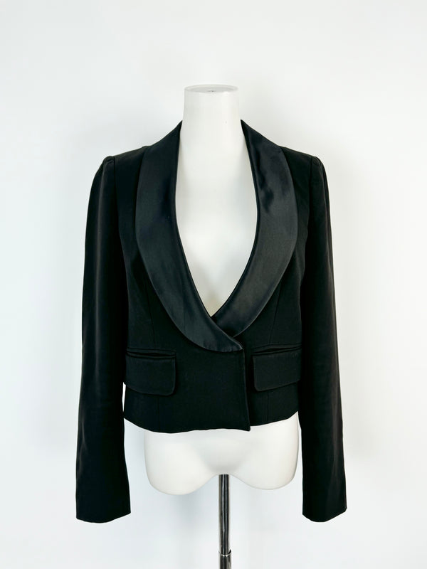 See By Chloe Cropped Black Blazer - AU10