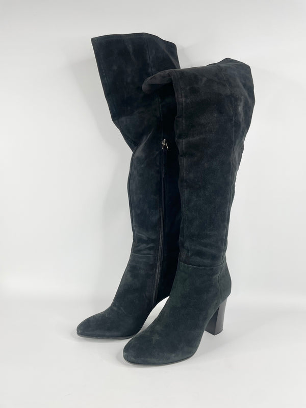 Marc Cain Black Suede Heel Boots - EU39