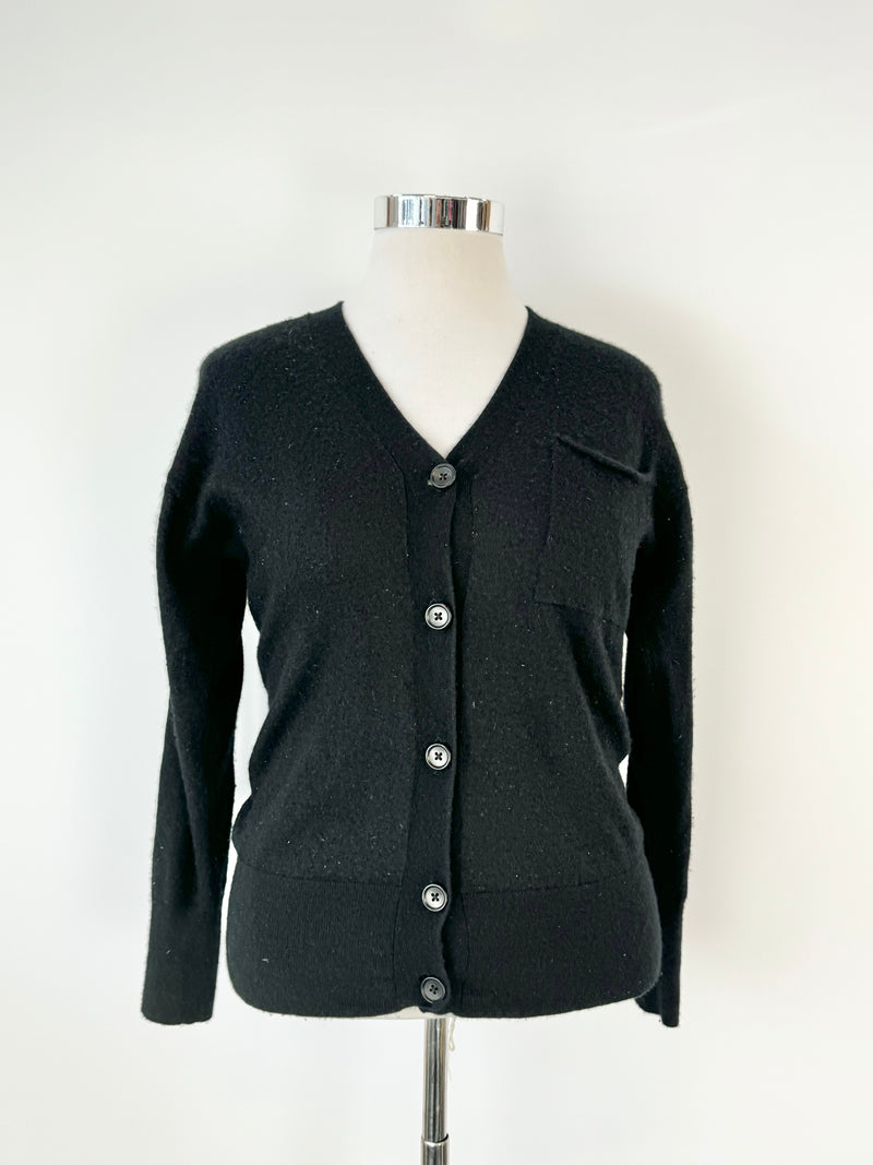 Standard James Perse Black Cashmere Cardigan - AU8/10