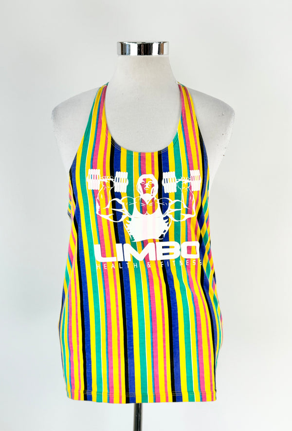 Vintage Black & Blue Muscle Singlet - M