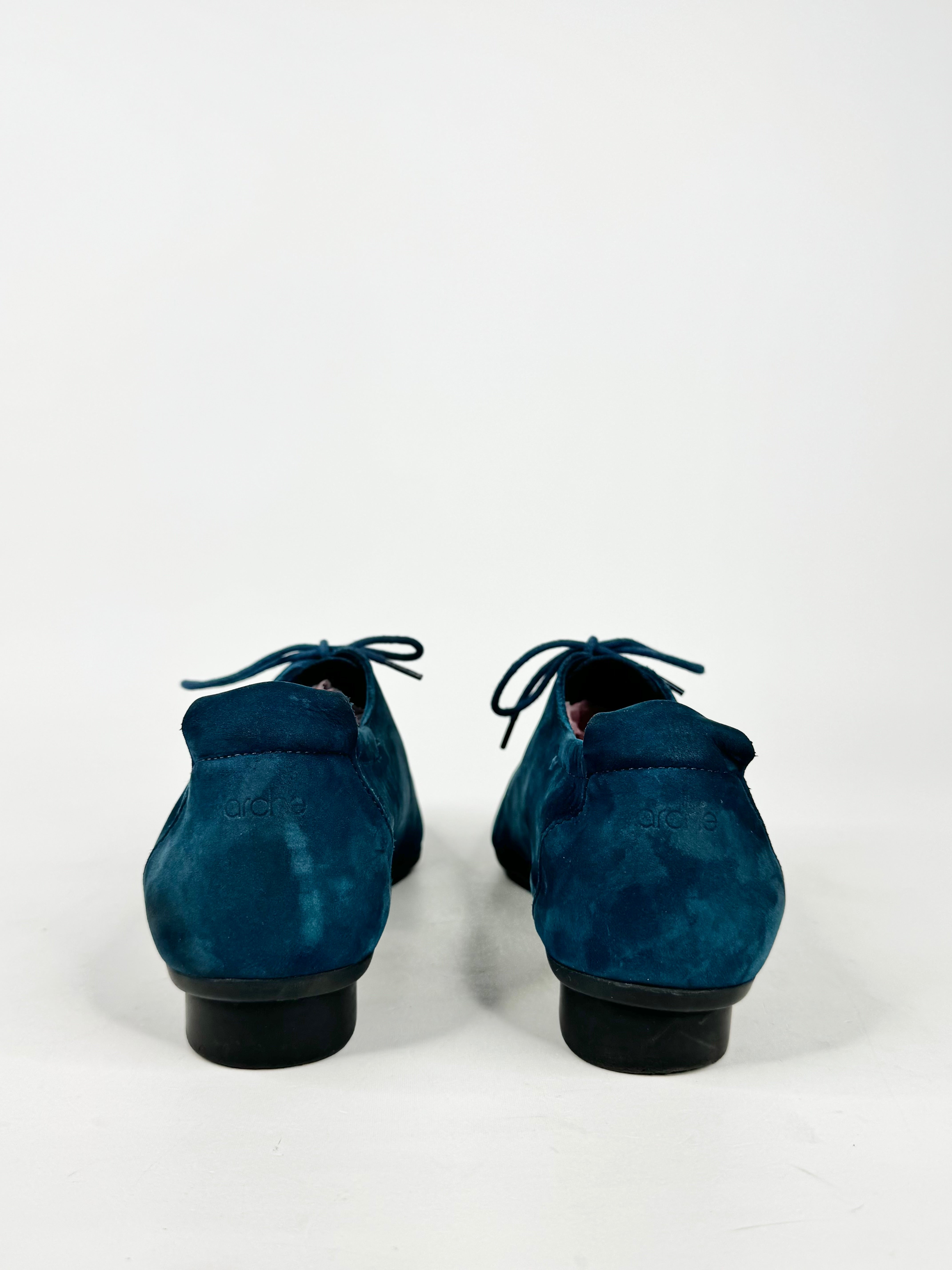 Arche Aegean Blue Suede Lace Ups - EU39