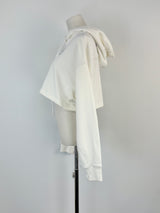 Adidas x Stella McCartney White Cropped Hoodie - AU8