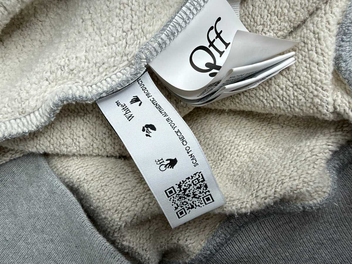 Off-White Grey & Red Graffiti Arrow Sweater - L