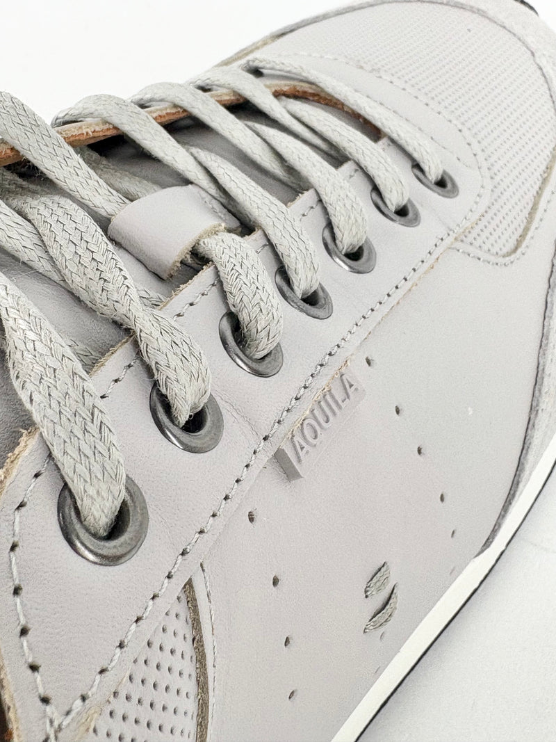 Aquila Light Grey Leather 'Apollo' Sneakers - EU43