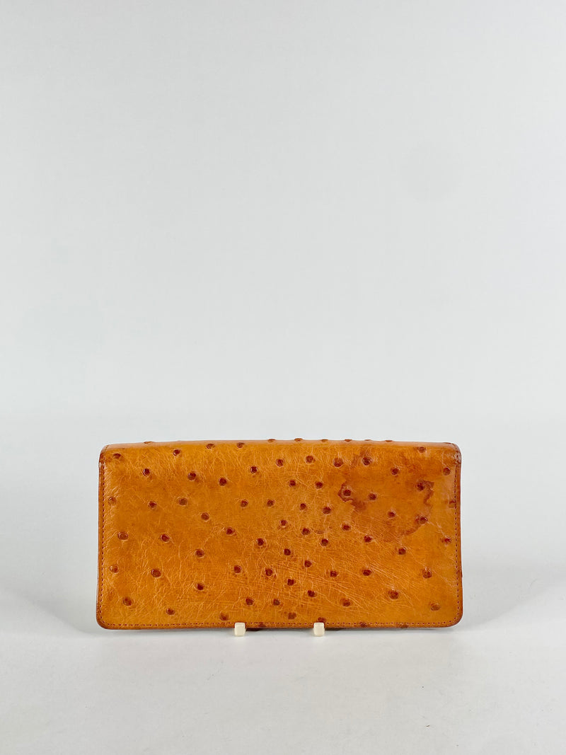 African Ostrich Tan Wallet