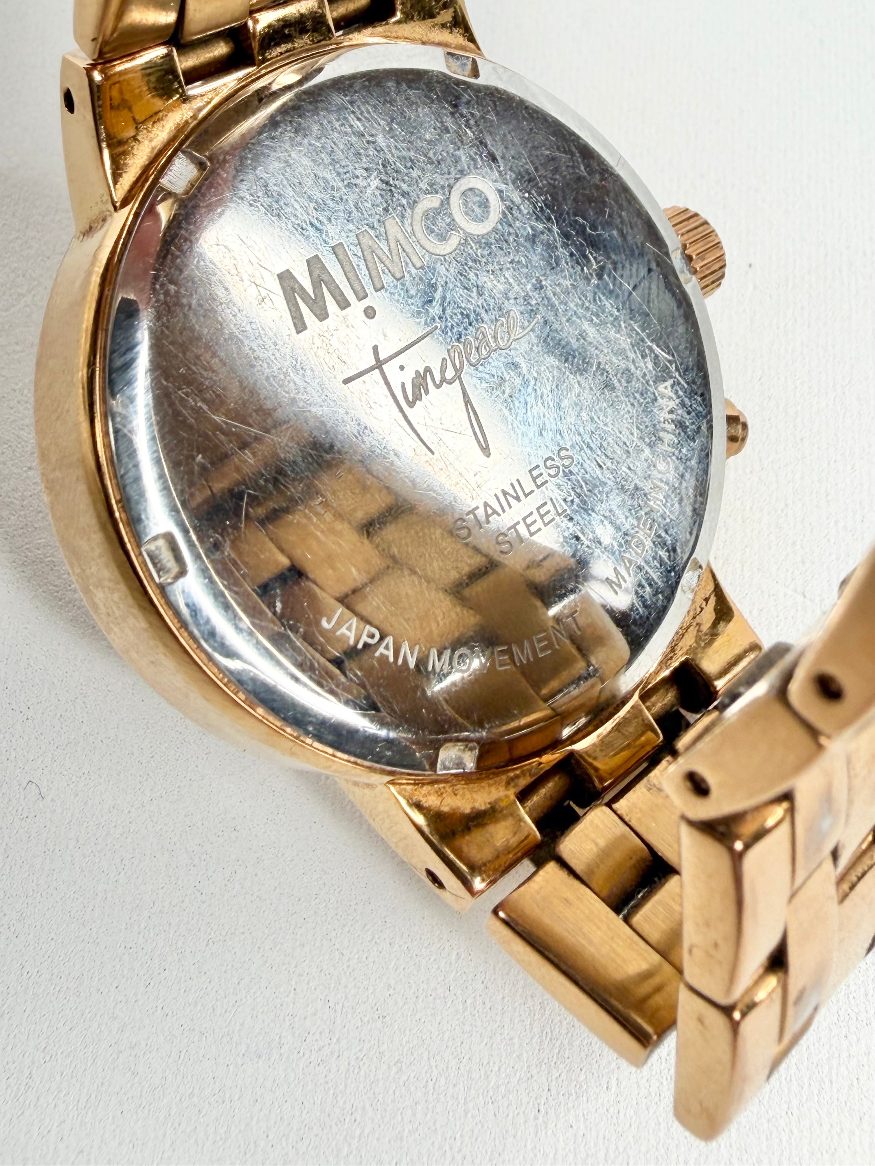 Mimco Rose Gold Japanese Movement Watch