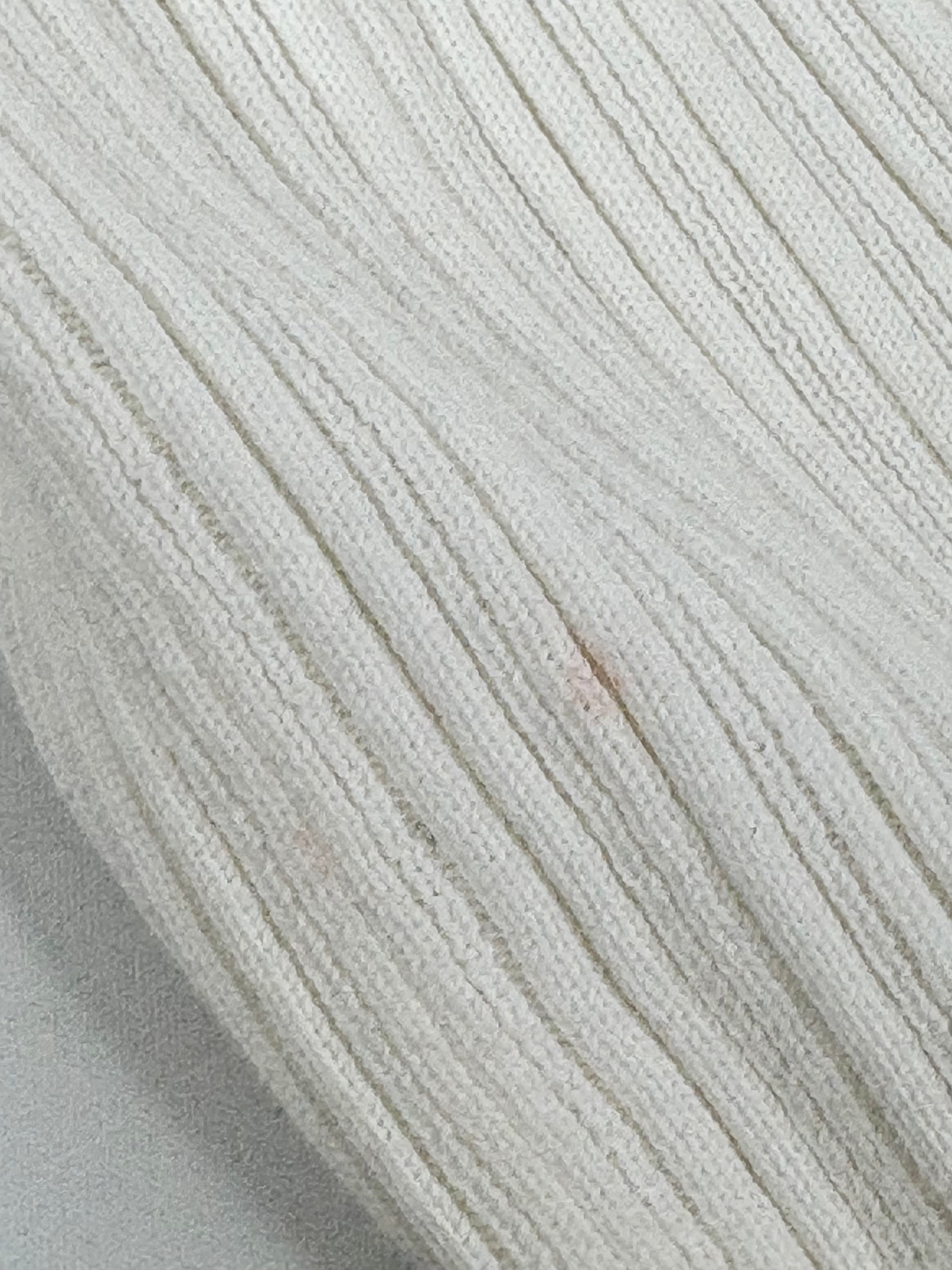 Chanel Ecru Rib-Knit Short Sleeve Top - AU10