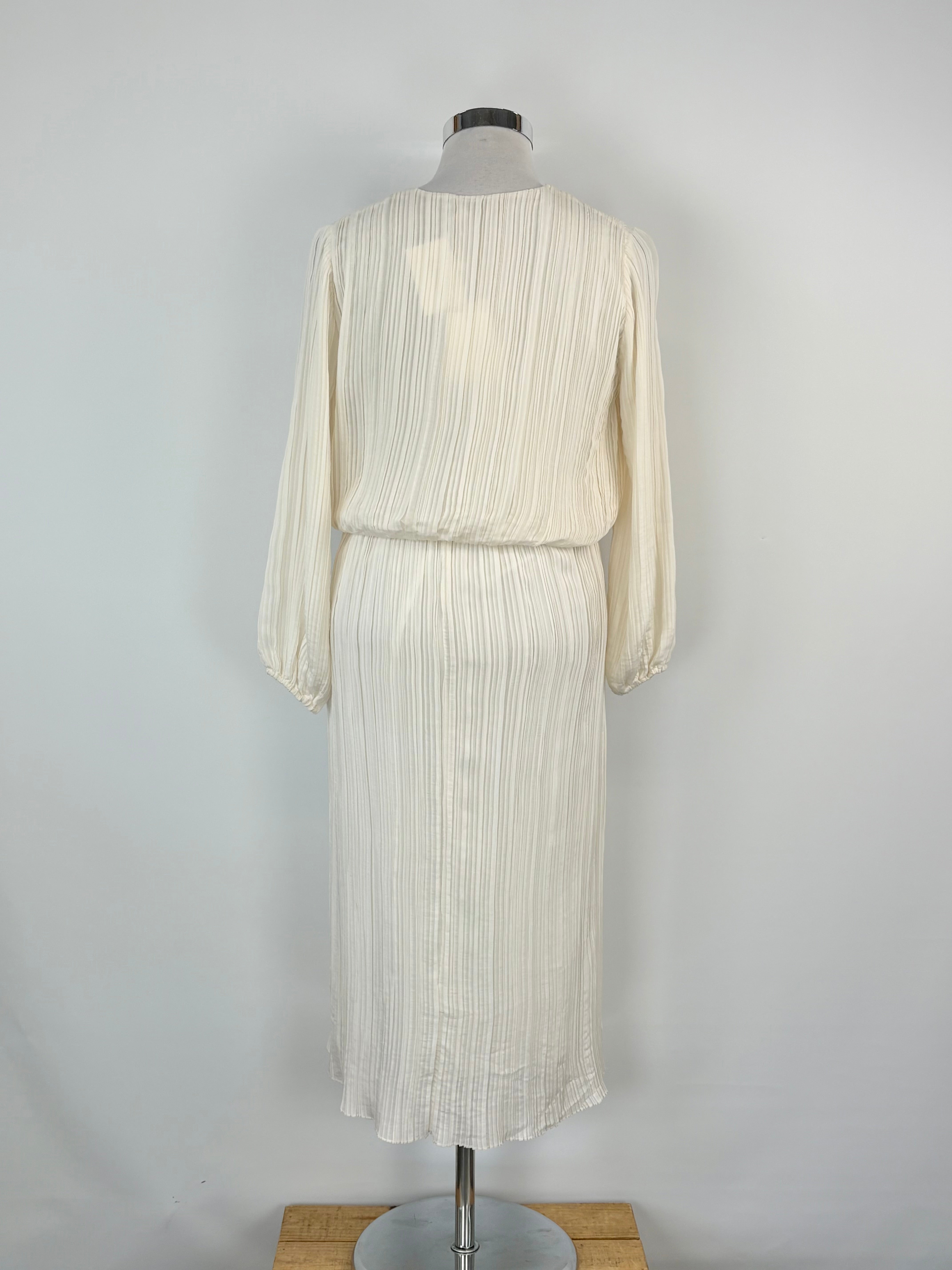 Zimmermann White Pleated 'Plisse' Midi Dress - AU12
