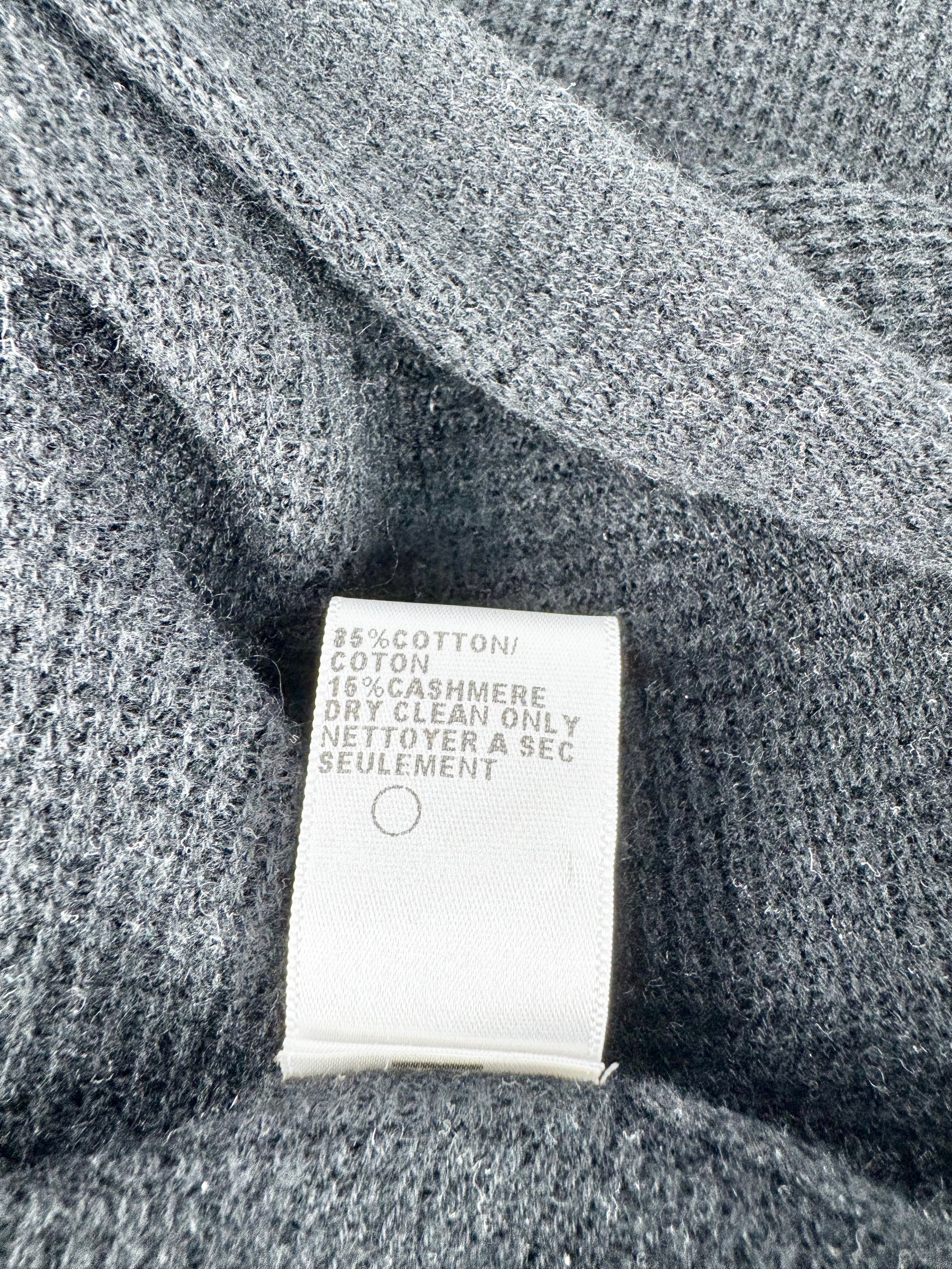 James Perse Black Textured Cotton & Cashmere Dress - AU10