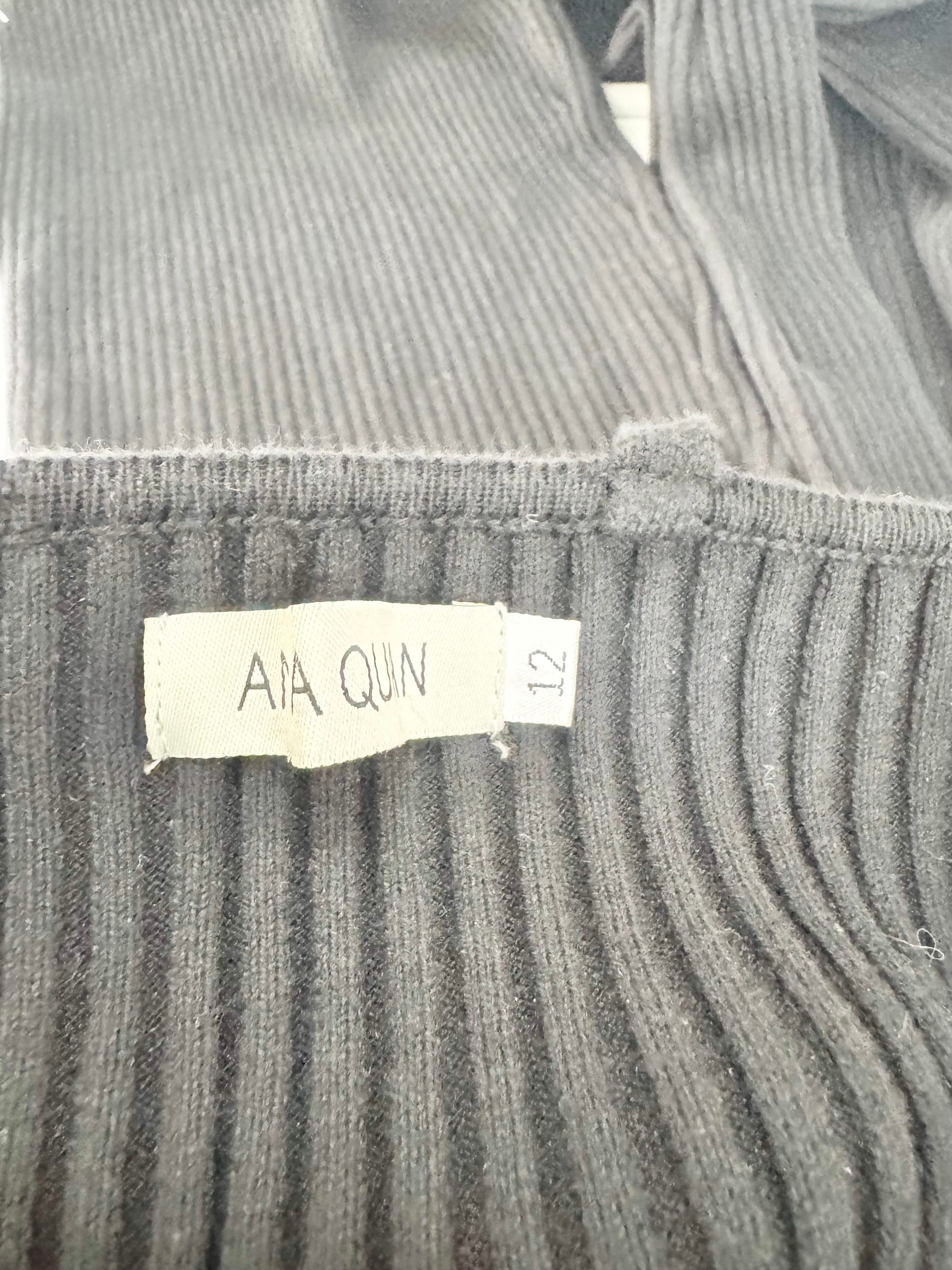 Anna Quan Black Rib Knit Jumpsuit - AU12