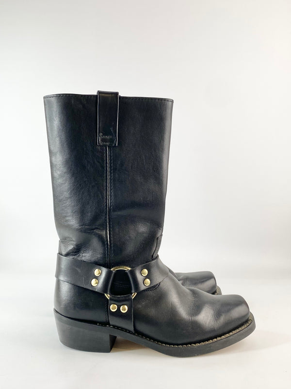 Thomas Cook Black Biker Boots - 8