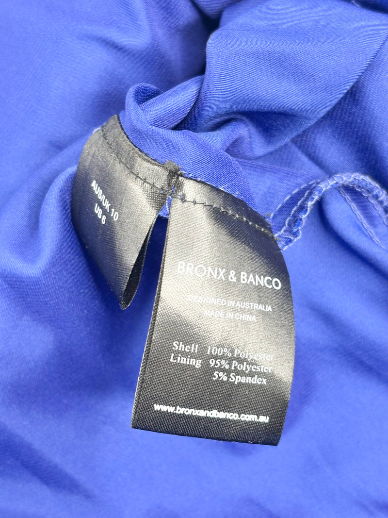 Bronx & Banco Cobalt Mesh & Satin Dress - AU10
