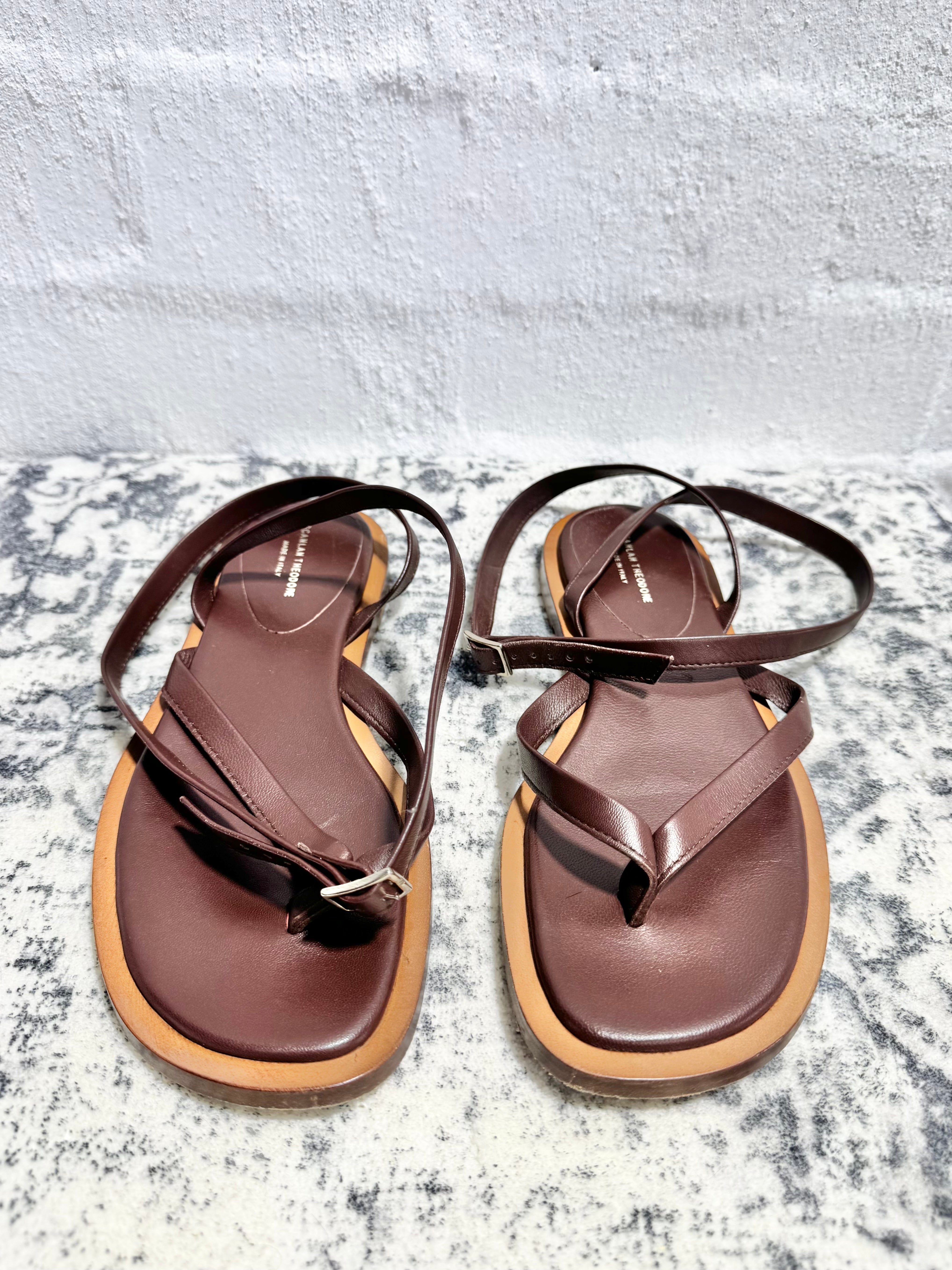Scanlan Theodore Expresso Leather Wrap Around Thongs - EU37