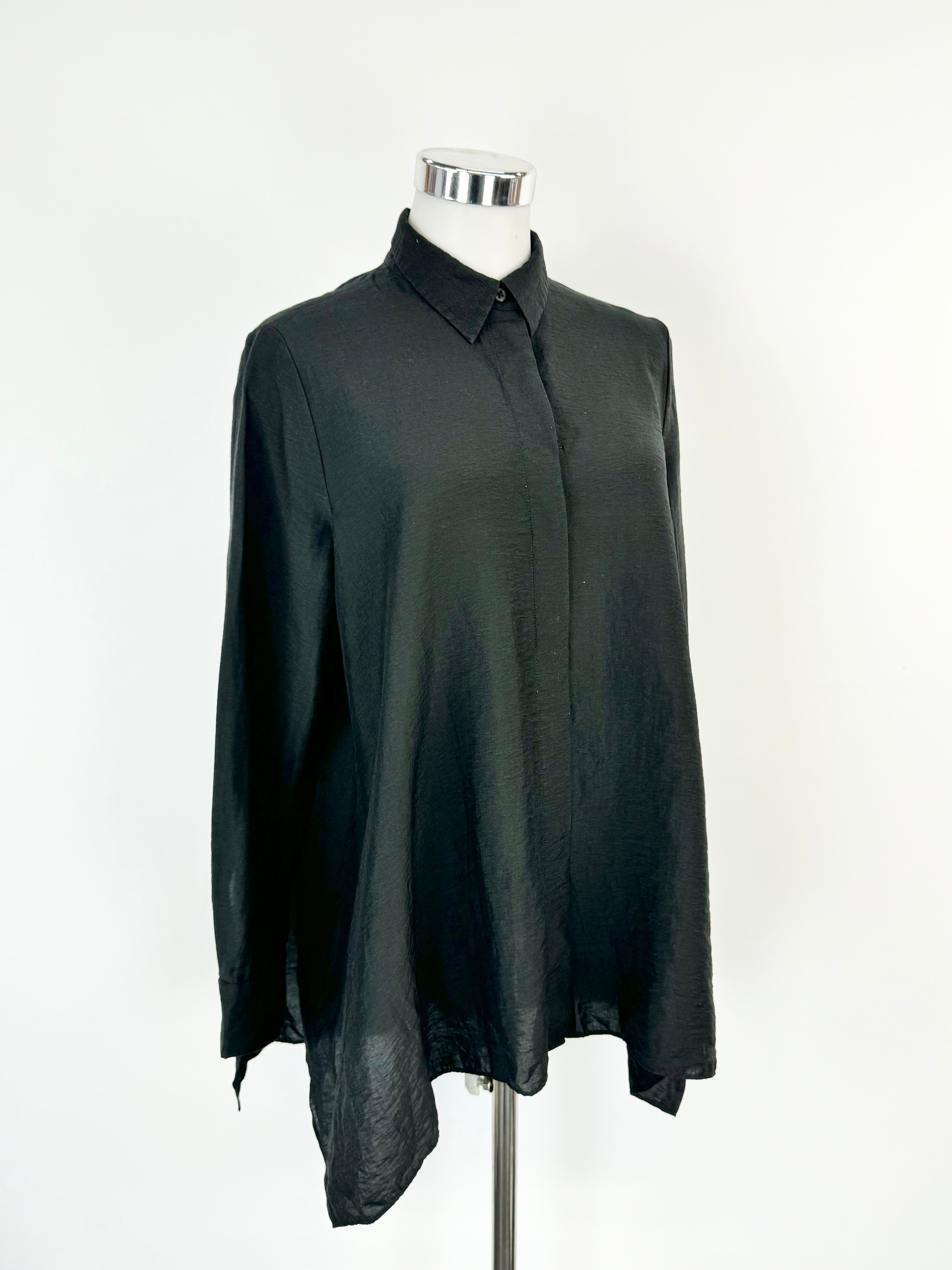 Black Cos Drape Blouse - AU8/10