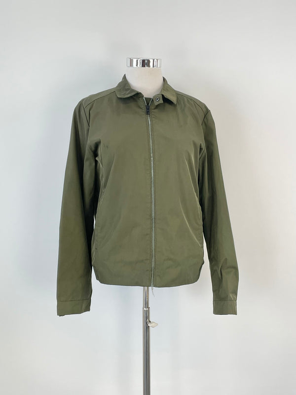 Calvin Klein Olive Green Zip-Up Jacket - M